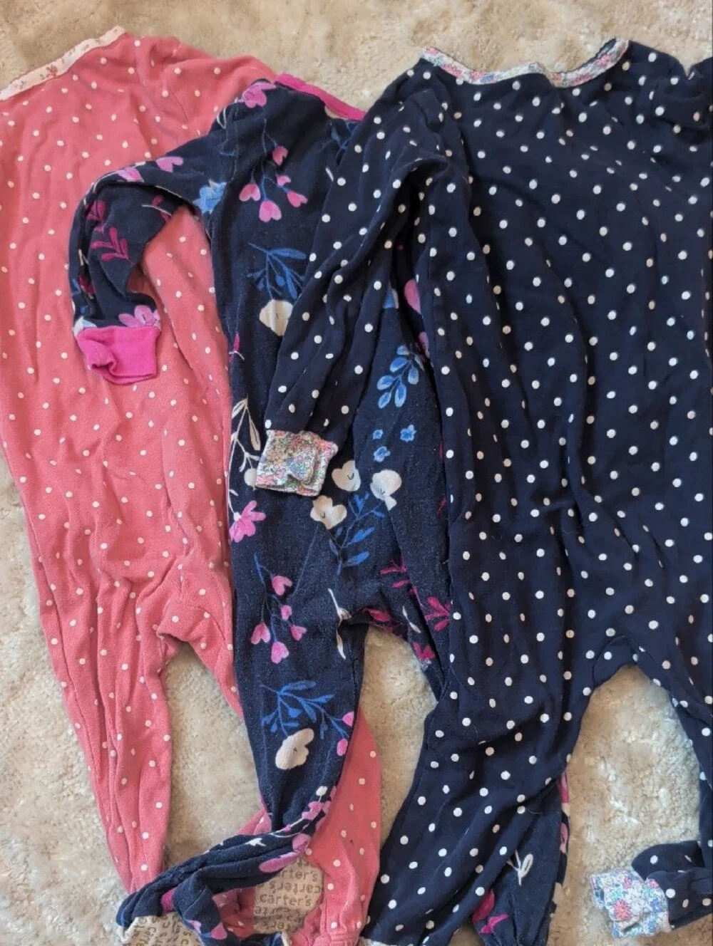Set Of Three One-Piece Pajamas